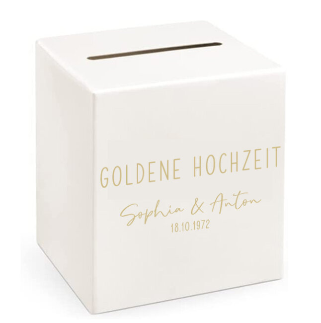 Briefbox Hochzeitspost Goldene Hochzeit personalisiert