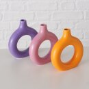 Donut Vasen Set Steingut flieder orange rosa 3-tlg.