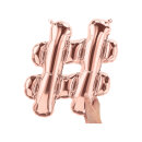 Folienballon HASHTAG roségold