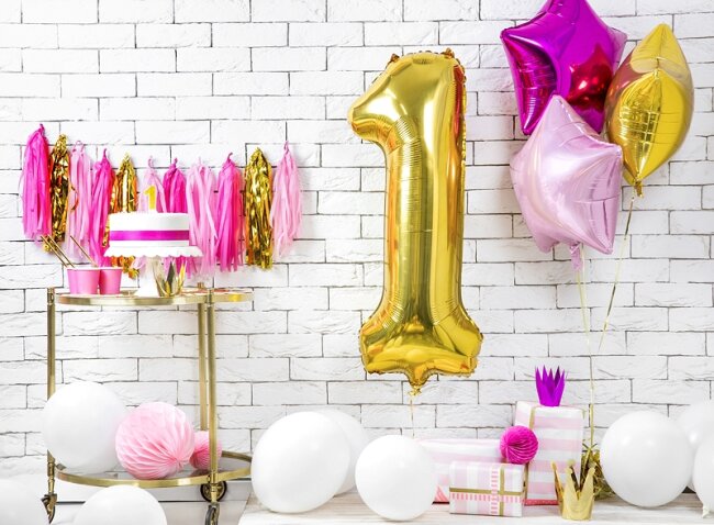 Folienballon ZAHL gold