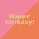 Servietten Happy Birthday orange pink 20 Stk.