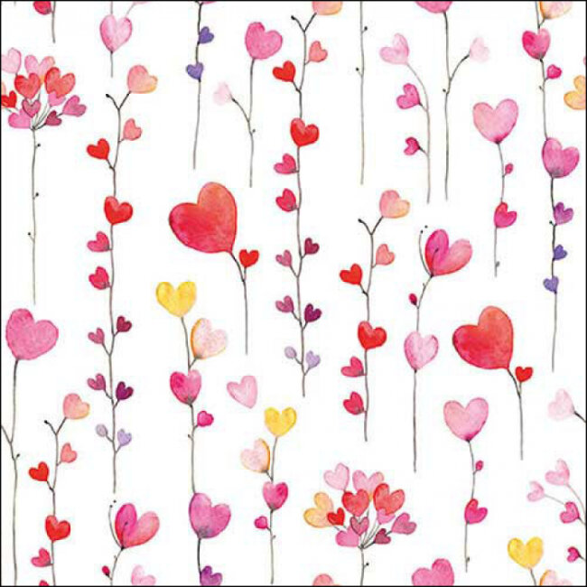 Servietten Hearts All Over 20 Stk.