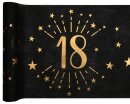 Tischl&auml;ufer 18. Geburtstag schwarz-gold 5m