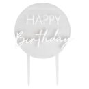 Tortenstecker Happy Birthday Acryl
