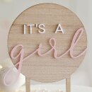 Tortenstecker its a girl Holz