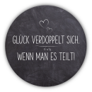 Aufkleber &quot;Gl&uuml;ck verdoppelt sich&quot; 24 Stk.